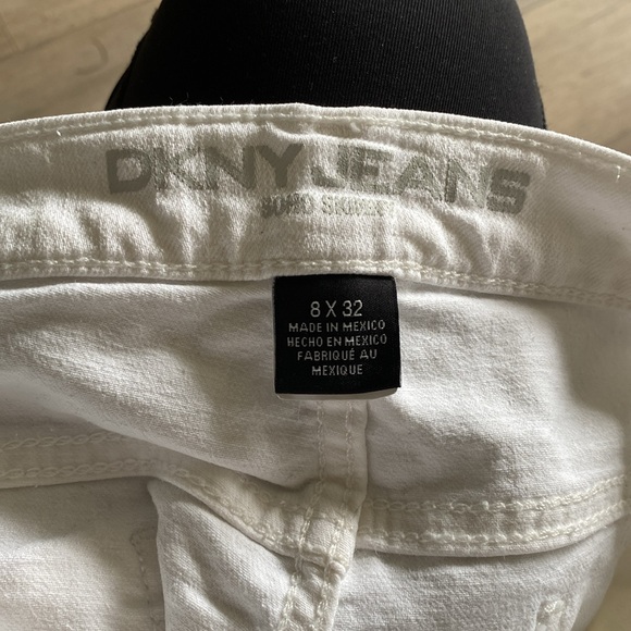 DKNY white jeans soho skinny 8 x 32 - Picture 3 of 4